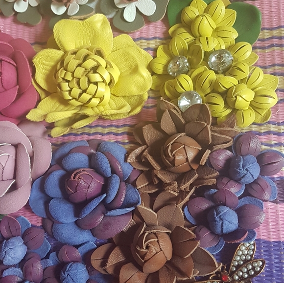 NWOT Sharif Woven Genuine Leather Tote - Picture 3 of 3